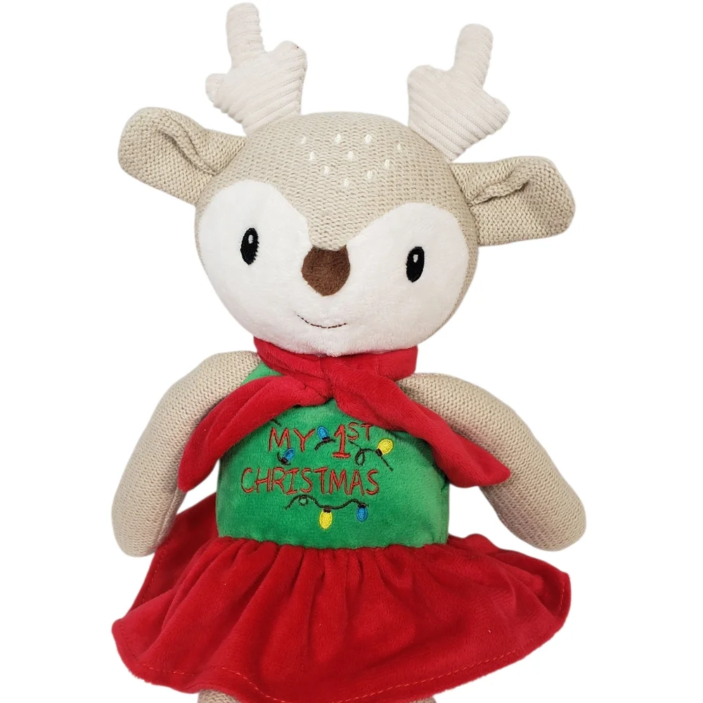 My 1st Christmas Reindeer Plush Toy - Holiday Stuffed‎ Animal Baby Gift